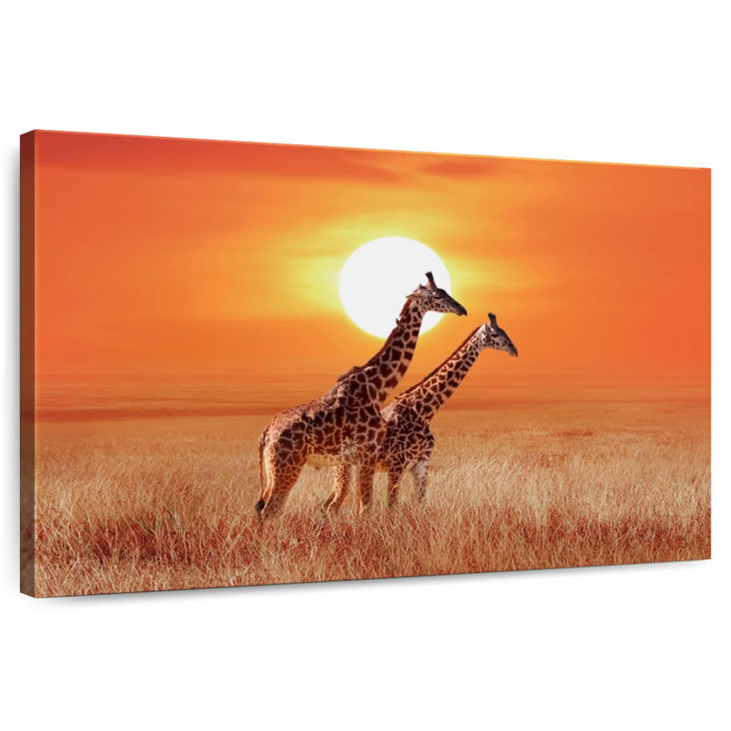 Giraffes Of Serengeti, 26" H x 39" W