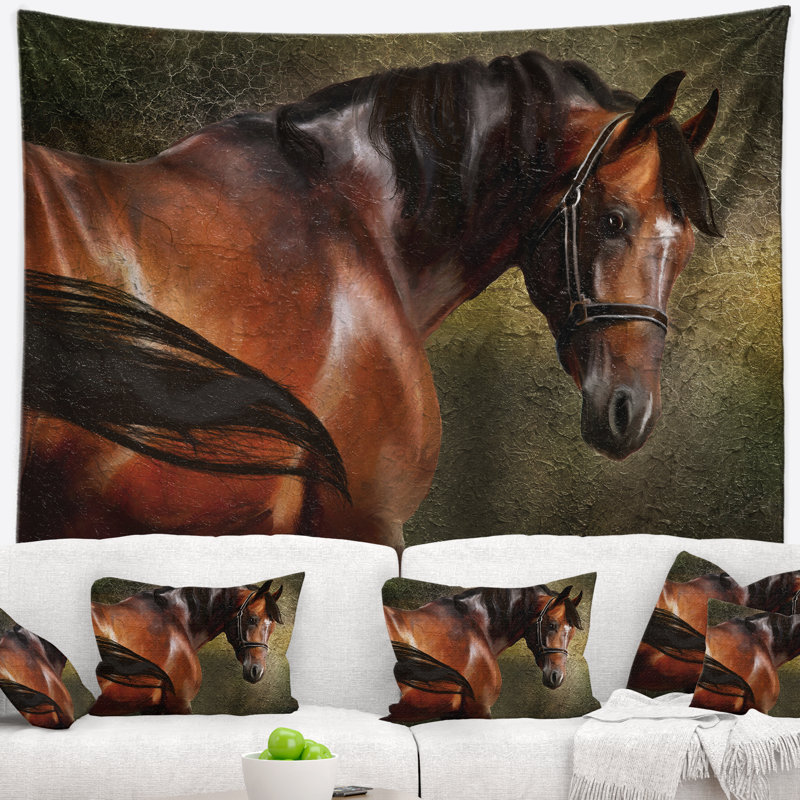 Tapisserie Animal The Thoroughbred, H 50 po x l 60 po