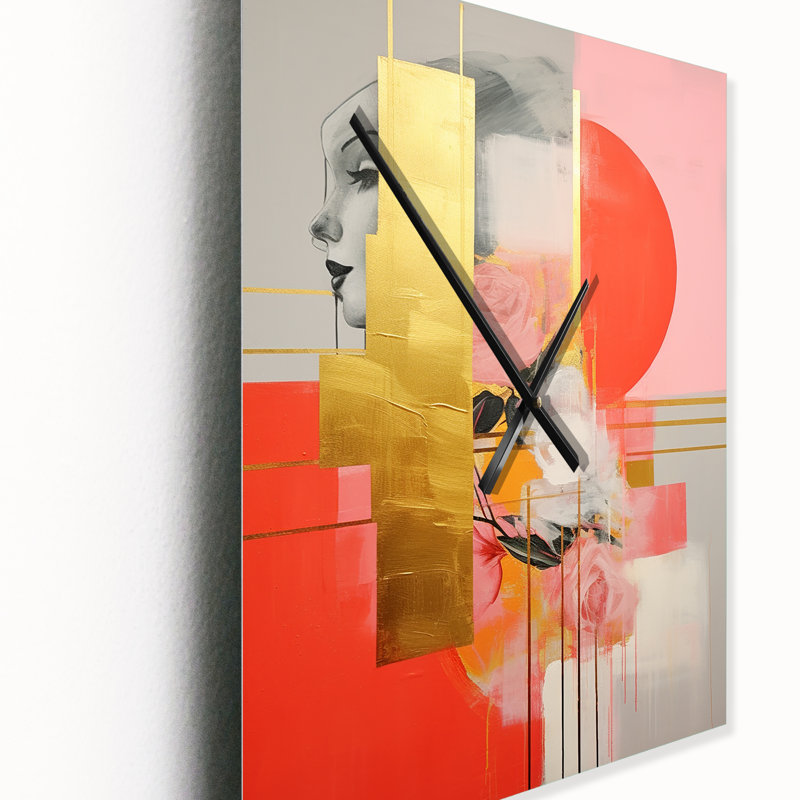 Horloge murale abstraite moderne Serendipity, H 32 po x l 16 po x P 1 po