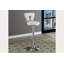 Tabouret de bar ajustable à gaz et fauteuil à base en métal chromé, ensemble moderne et élégant de 2 chaises-118100688