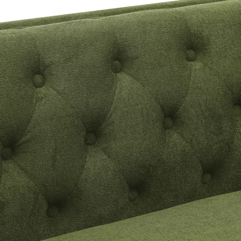 Devonaire Sofa, Dark Green Polyester Blend