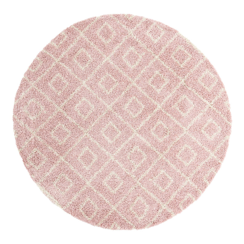 Geometric Indoor Rug, Round 7'10"