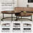 Carbon Steel Nesting Coffee Tables Set - Round Extendable Design with Durable Panel for Living Rooms-852533186