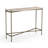 Morefield 32" Console Table In Modern Ivory Travertine Top On Iron Base