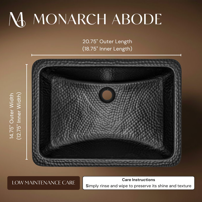 Monarch Abode 21" Black Bathroom Sink