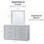 Mars G001700-D DRESSER (sans miroir), blanc