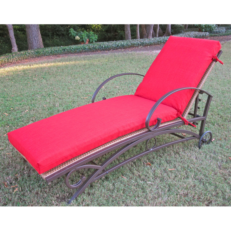Coussins de chaise longue intérieur / extérieur, Cannelle, l 74 po x P 24 po