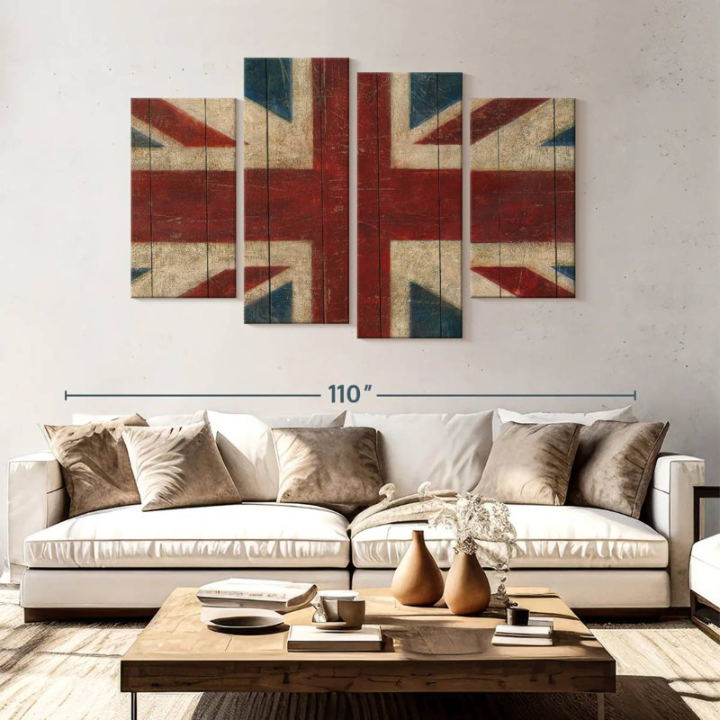 Borges Union Jack, 54" H x 84" W