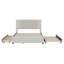 Lit plateforme tapissier avec tiroirs et lit gigogne-1383189681