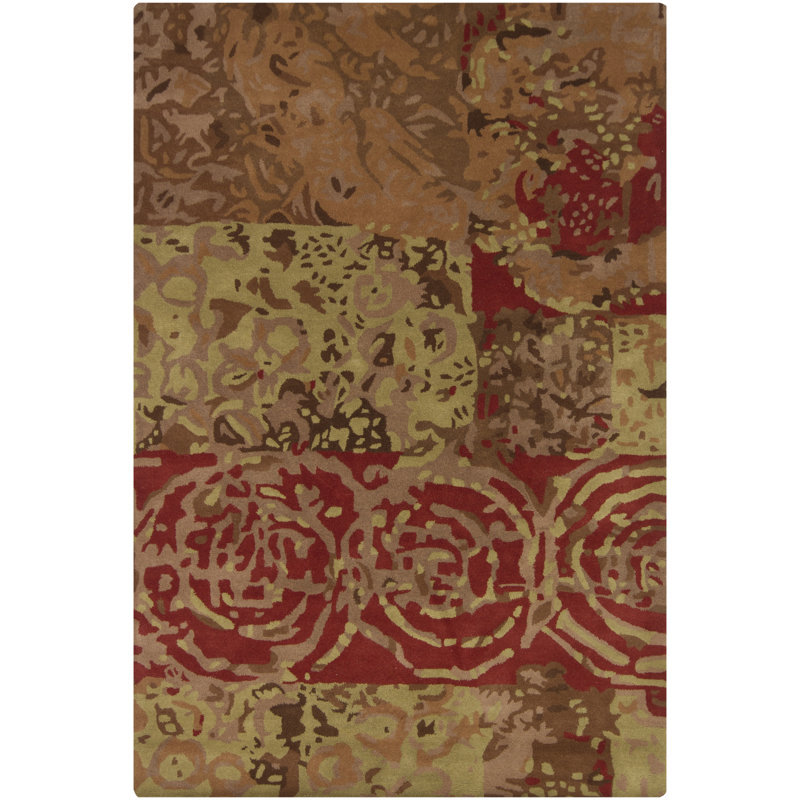 Tapis en laine à motif abstrait patchwork tribal Mikiel Authentic, Rectangle 7 pi 9 po x 10 pi 6 po