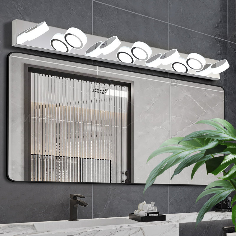 Miroir de salle de bain moderne et minimaliste, Noir, noir, noir, noir