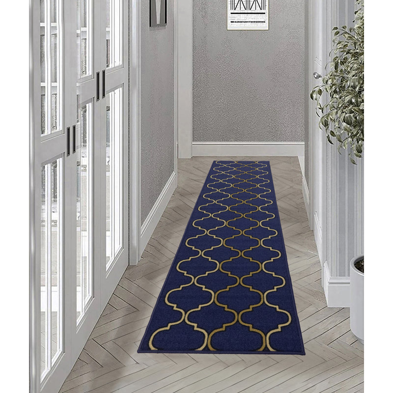Moroccan Trellis Slip Resistant 2x7 Runner Rugs