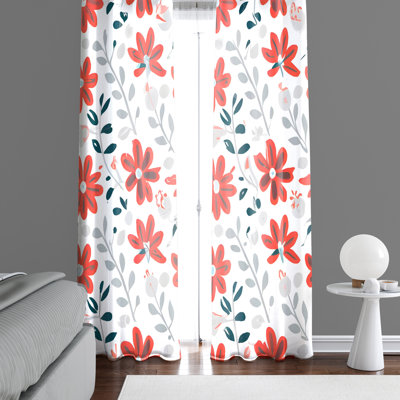 Paire de rideaux semi-transparents en polyester Danvir
