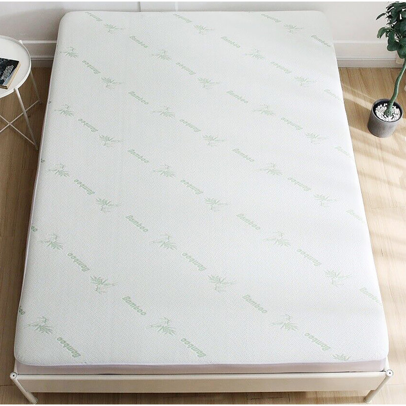 Rayon From  Waterproof  Mattress Pad Fitted Elastic Cover Protector - Stretches Up 17" Inches