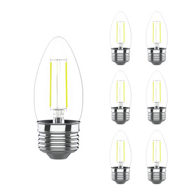 2.5 Watt (35 Watt Equivalent), B11 LED, Dimmable Light Bulb, E26/Medium (Standard) Base -  Viribright, 650189-6