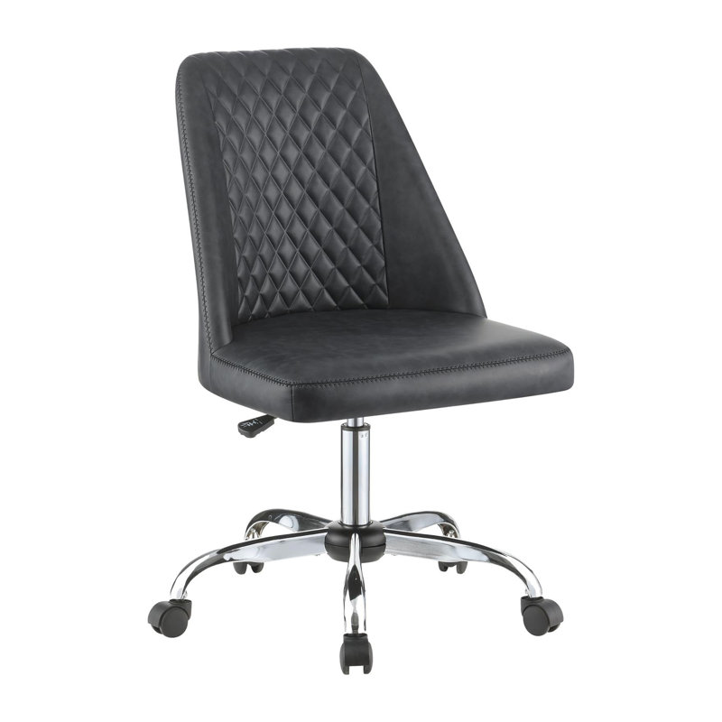 Chaise de bureau réglable grise et chromée