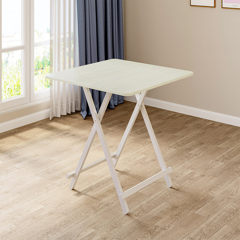 Kruter Foldable Square Dining Table, 74cm H x 70cm L x 70cm W, White