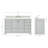 61'' Single Bathroom Vanity with Carrara Marble Top-93359284