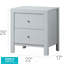 Table de chevet transitionnelle blanche élégante-1626990494