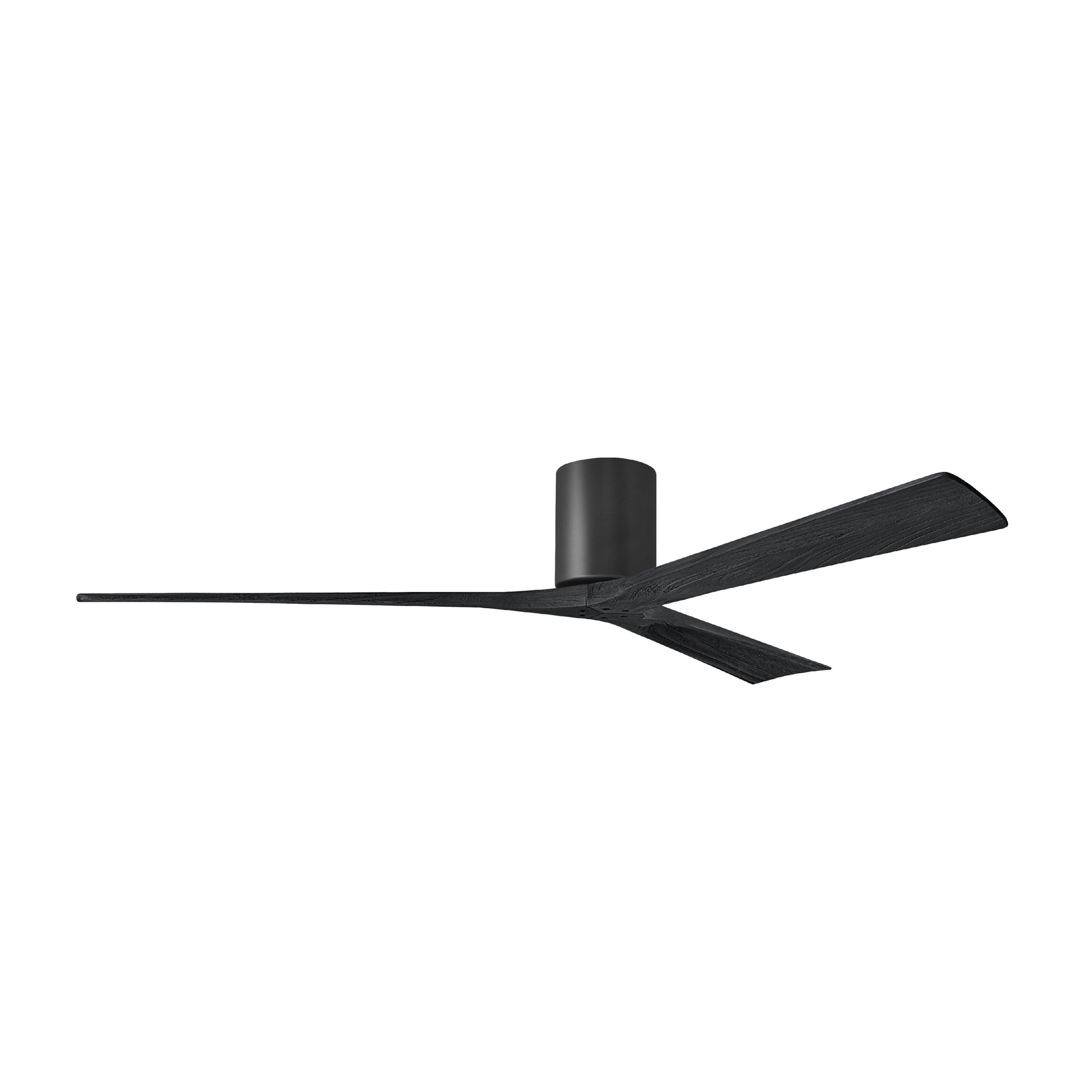 Olivier 3 Blade Ceiling Fan, 72", Matte Black, Matte Black