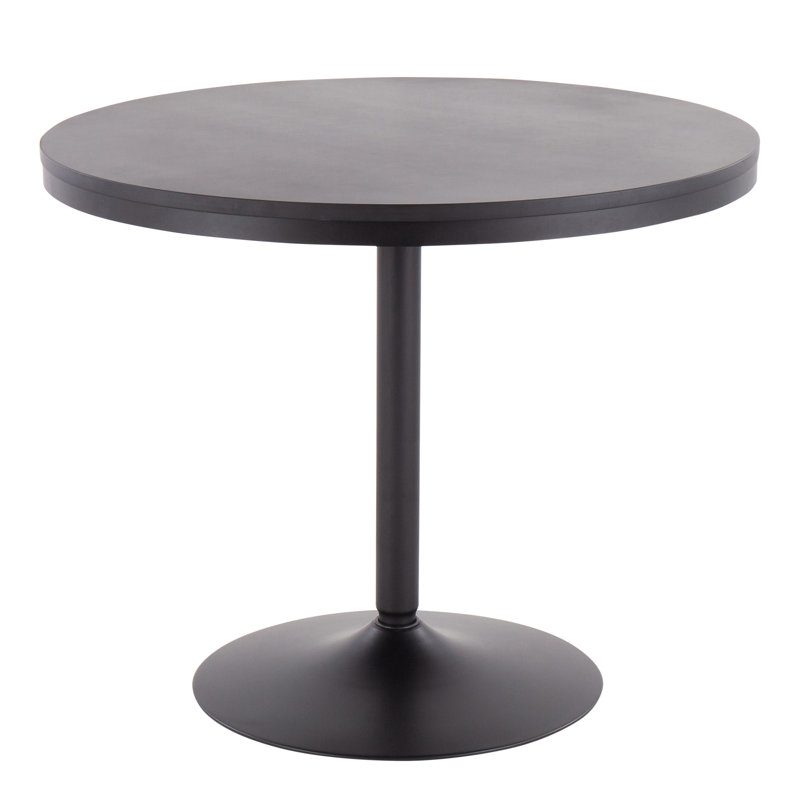 Table de salle à manger Dakota en acier noir et bois noir par LumiSource