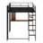 Metal Loft Bed With Shelves And Desk-1790233806