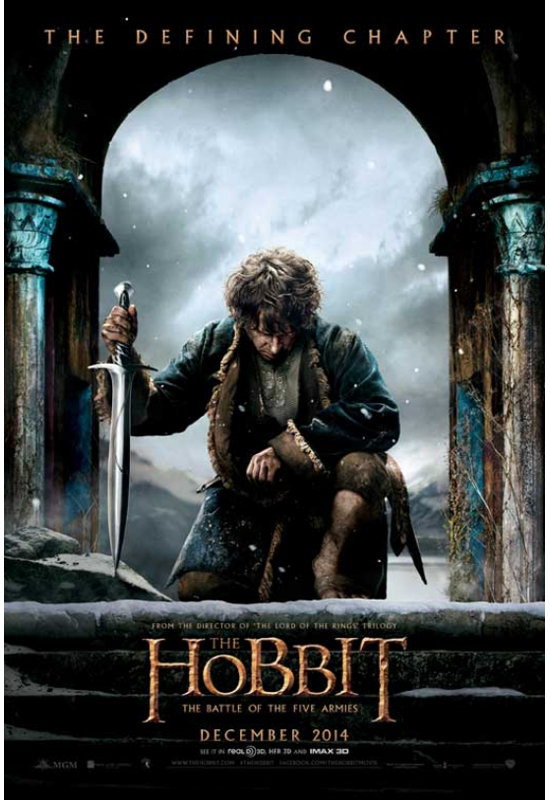 Affiche de film The Hobbit La Bataille des Cinq Armées (11 X 17) - Article # MOVIB63145
