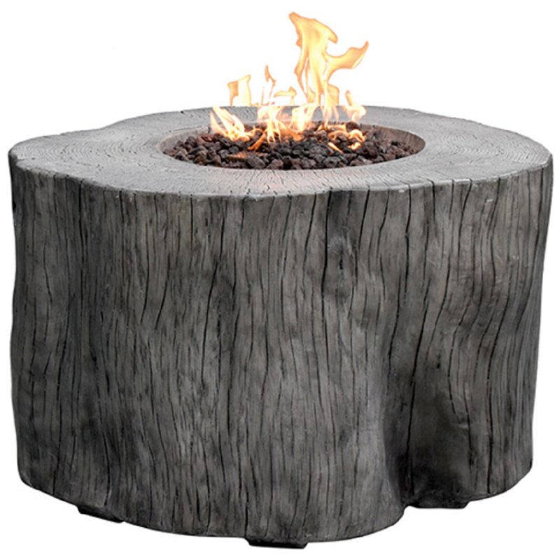 Thilebrook Round Concrete Propane Smokeless Fire Pit