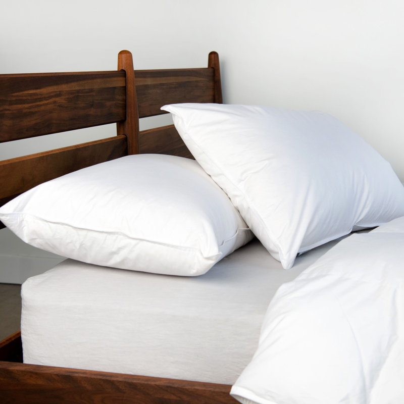 2 Pack Medium White Duck Feather & Down Bed Pillow, King