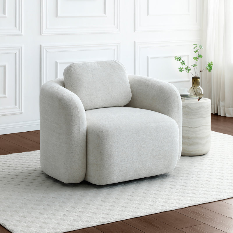 DEXTER SWIVEL ACCENT CHAIR, Cream