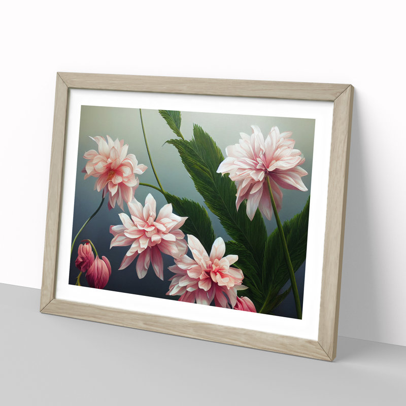 Blooming Flowers - Framed Print, Oak, 34cm H x 46cm W x 2cm D