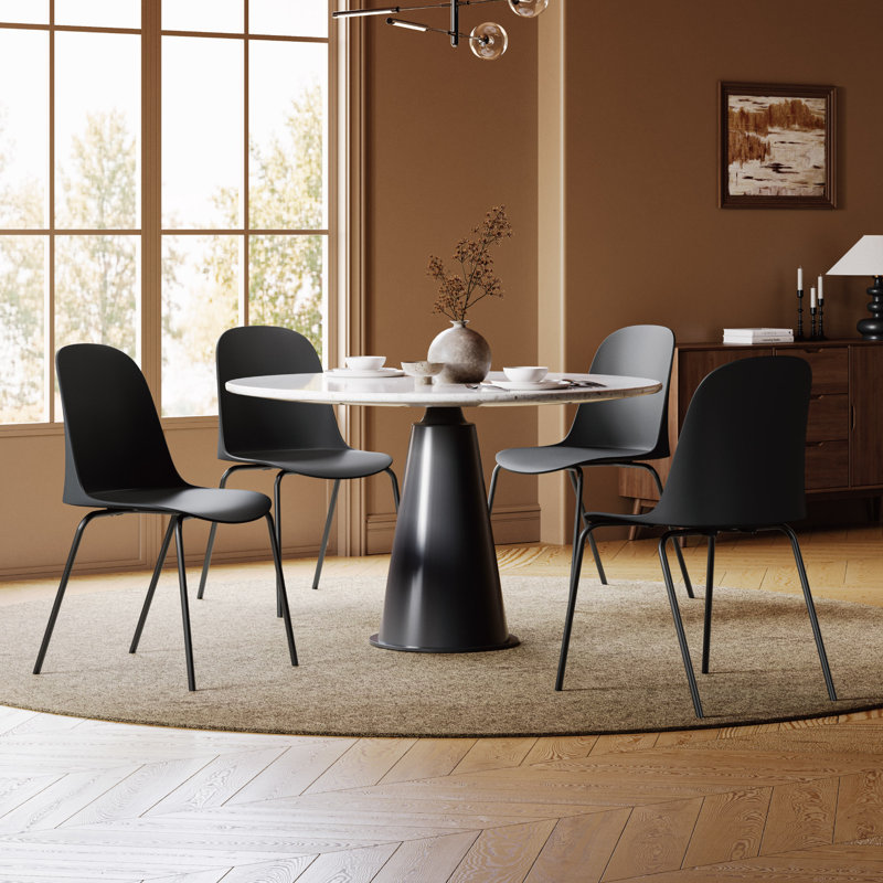 Stackable Dining Chairs, Black