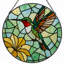 Panneau de vitrail 12 "Hummingbird Flower-284183813