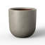 Grand pot à fleurs rond en béton avec trous de drainage pour l'intérieur et l'extérieur de 17 po gris pierre (intérieur amélioré)-1238377563-1238377508