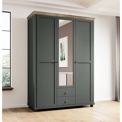 Nielsine 3 Door Manufactured Wood Wardrobe