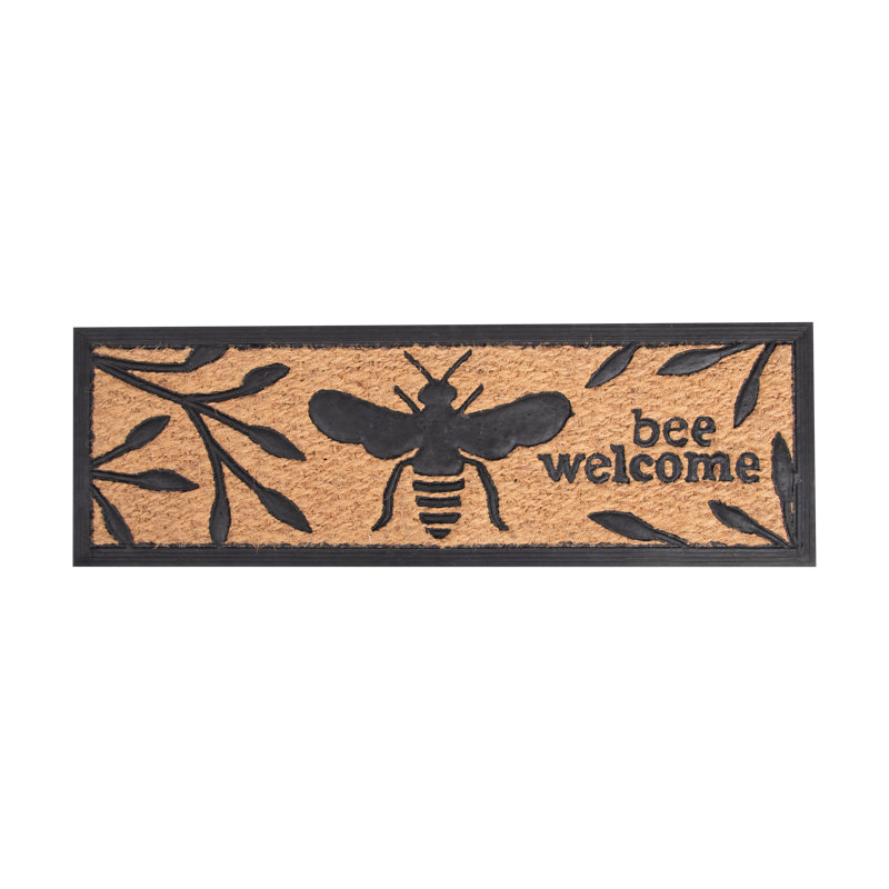 Bee Print Rubber Doormat/Cocos
