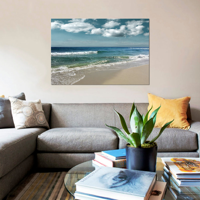 « majestic waves » par nan-reproduction de photo sur toile tendue, H 12 po x l 18 po x P 1,5 po, Toile tendue, Pas de tapis