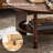 Transitional 40"W Round Unique Turned Spindle and Slab Leg Design Coffee Table with Storage Shelf-1348405257