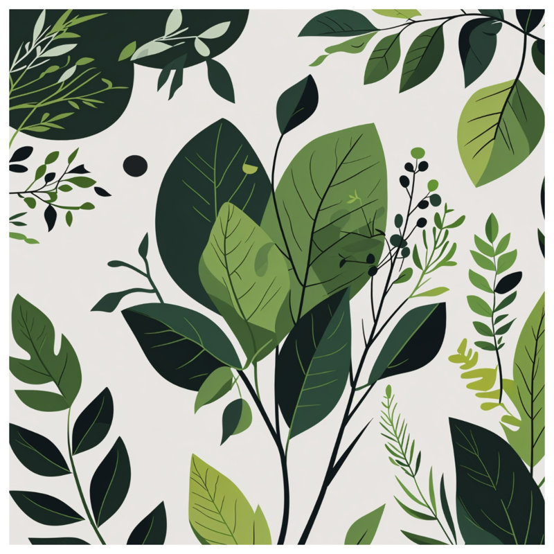 Coussin Leaves, coussins double face nature, 14 X 14 pouces
