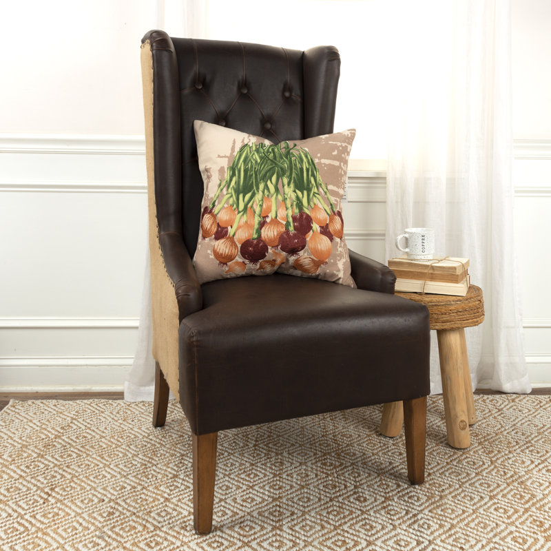 Embroidered Cotton Reversible Throw Pillow