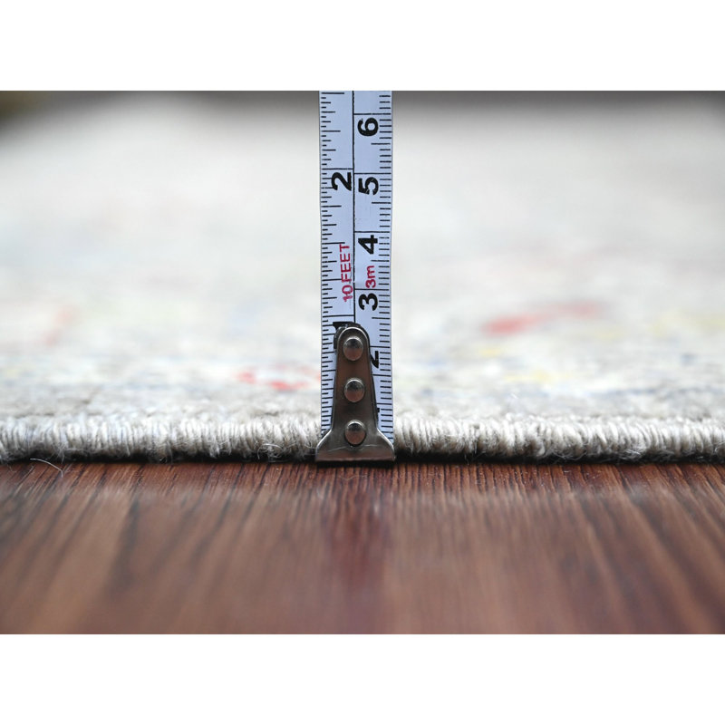 Tapis de couloir gris en laine noué à la main 4 pi x 19 pi 3 po Peshawar Bijar Garus CC959F599A84416FA1959881CC0B7C2F