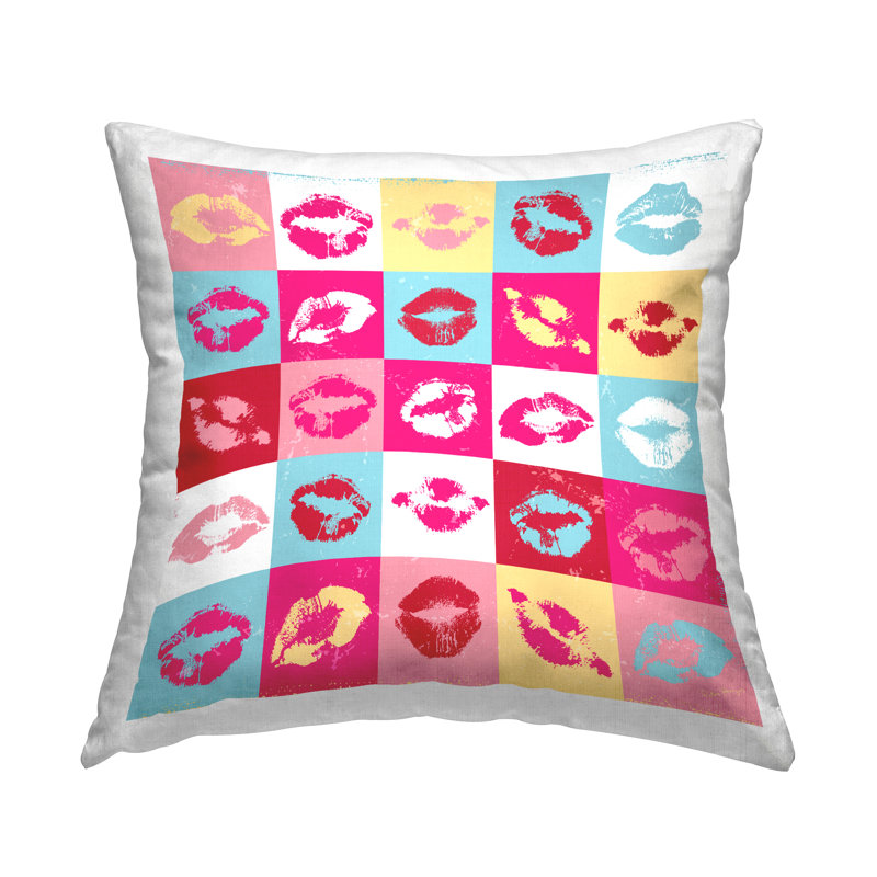Coussin Pop Style, rouge à lèvres, imprimé par Peter Horjus