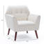 Fauteuil capitonné en lin 30,3 po Janara-666541482