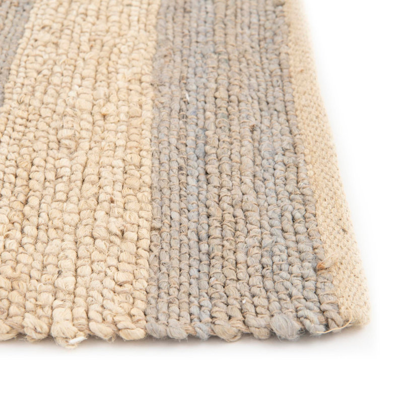 Fredric Hand Braided Striped Indoor Rug, Rectangle 7'10" x 10'
