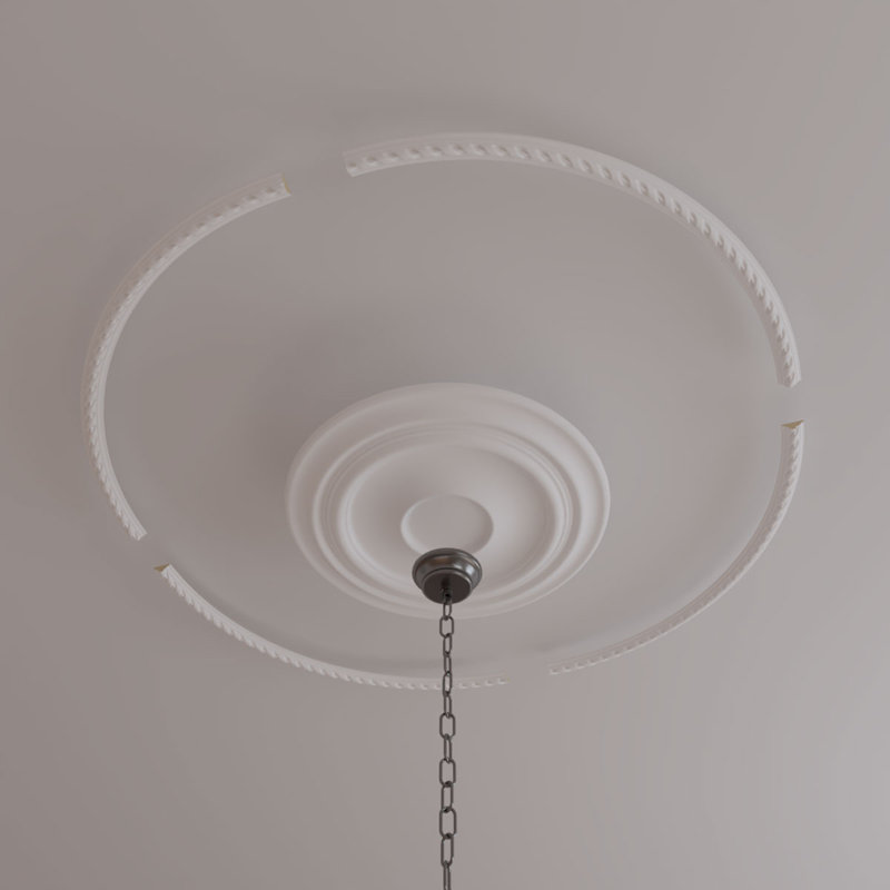 Ensemble d'anneaux de plafond Medway, H 50 po x l 50 po x P 0,75 po, Simple (1/4 d'un cercle complet)