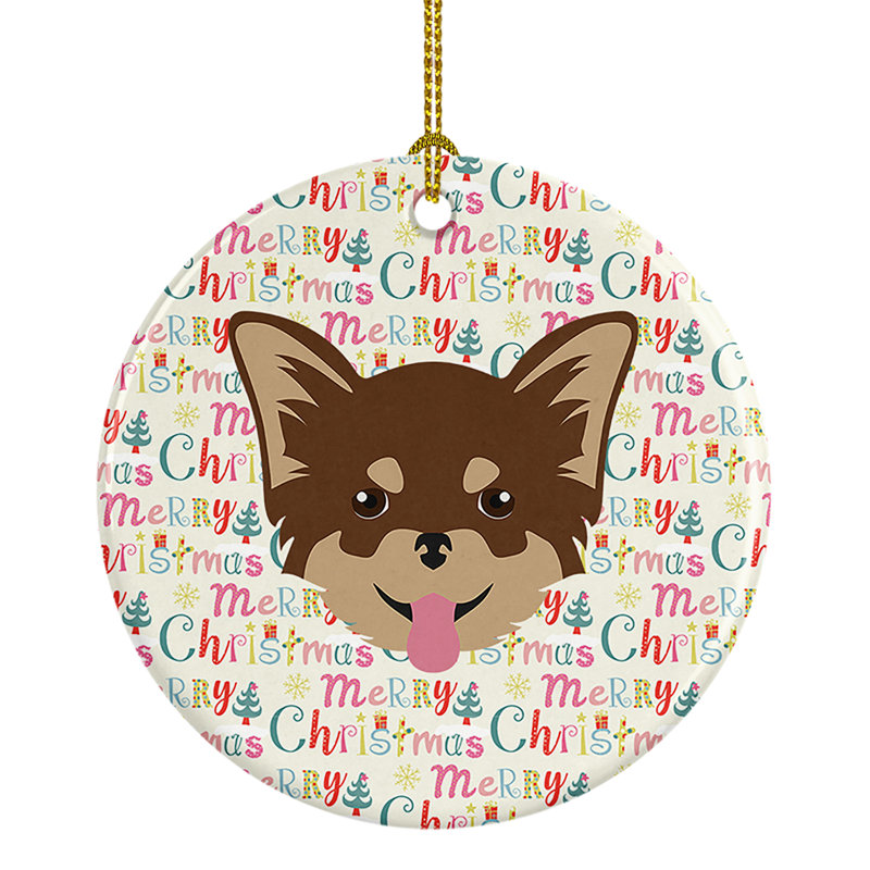 Ornement suspendu Chihuahua Merry Christmas