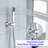 16" Square Ceiling Mounted Rainfall Shower System Dual Shower Head-60199651