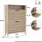 Fluted Shoe Storage Cabinet With 2 Flip Drawers