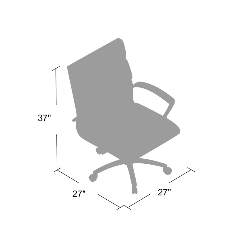 Upper Square™ Ayres Vinyl Conference Chair, White