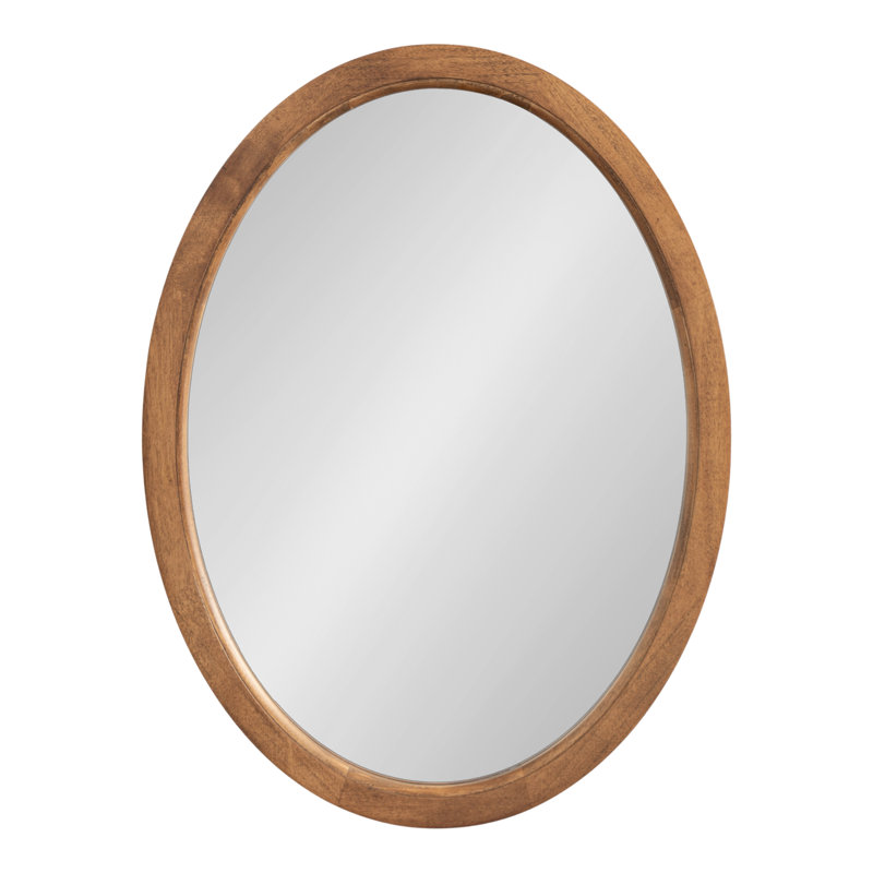 Brianna Wood Flat Mirror, 24" x 18", Rustic Brown